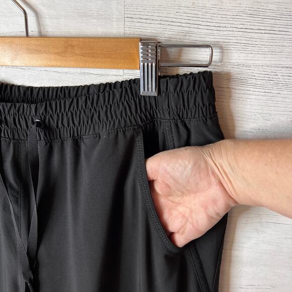 Eddie Bauer Pants Womens Size 8 Black Fleece Lined Elastic Waist Drawstrings - Picture 9 of 16